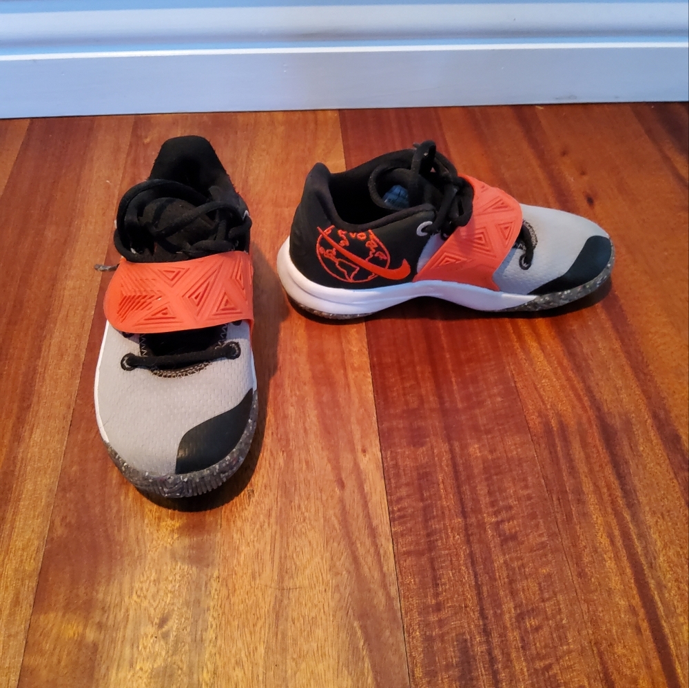 Nike Orange and Black Sneakers with Velcro Strap